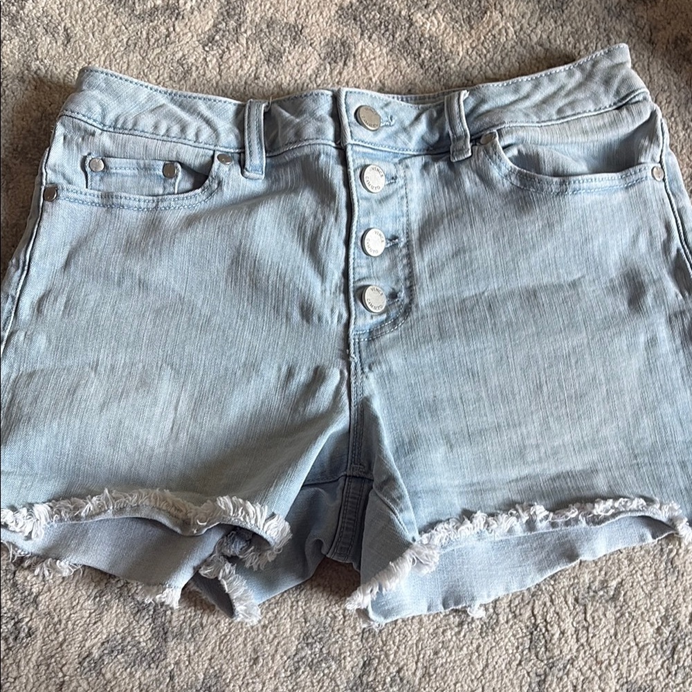 Vince Camuto Blue Jean Shorts Distressed Cut-Off Style